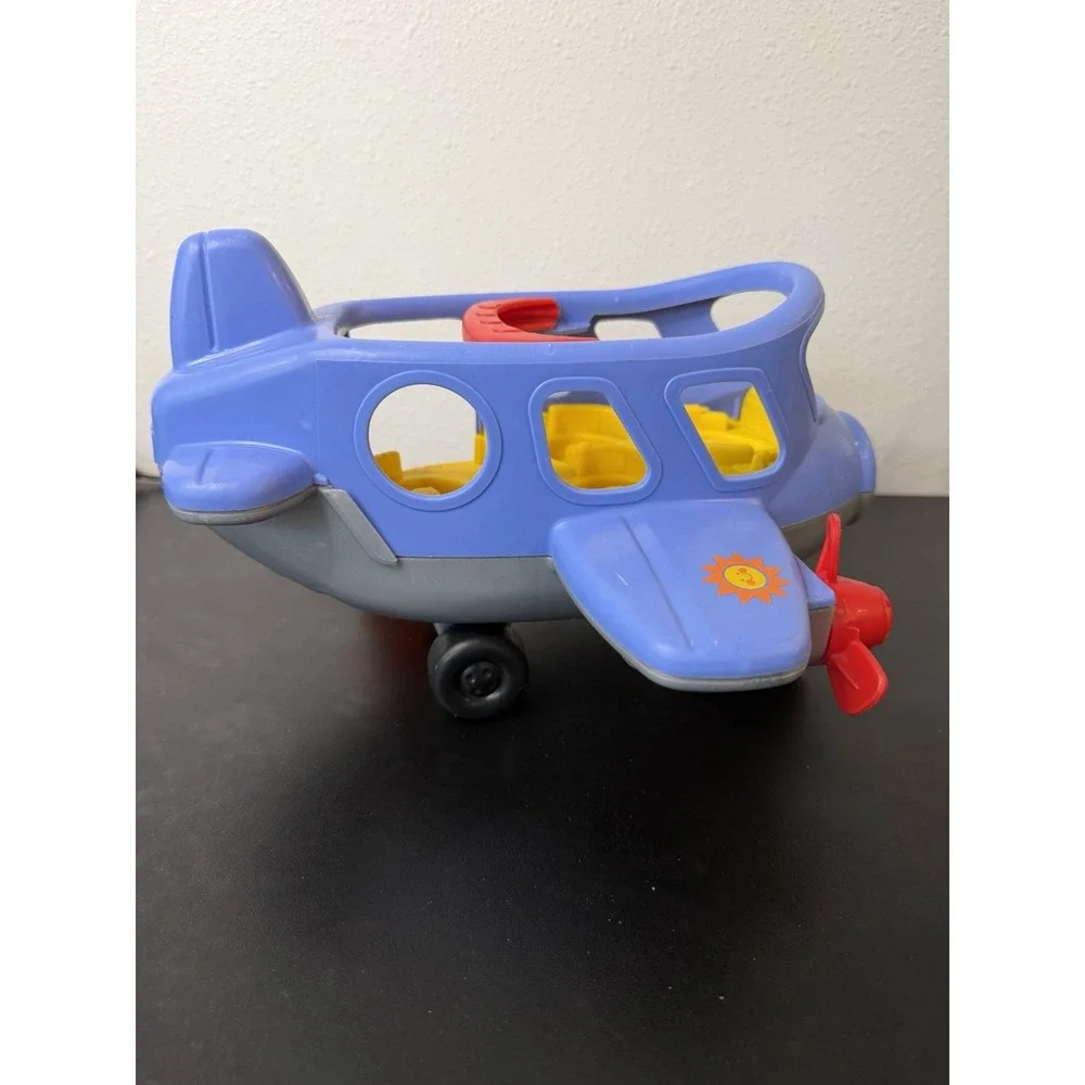 Vintage 1998 Little People Blue Airplane Red Handle